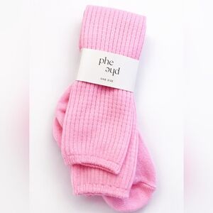Phe Phe Pink Scrunch Socks One Size Sold Out Cozy Ribbed